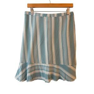 Patagonia W's Alpine Valley Skirt sz M in Granite Stripe: Dam Blue Organic Cotto